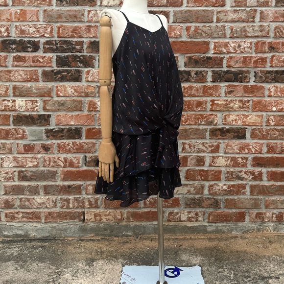 SOLD ELSEWHERE Farm Rio black patterned ruffled dress / S - Picture 12 of 16